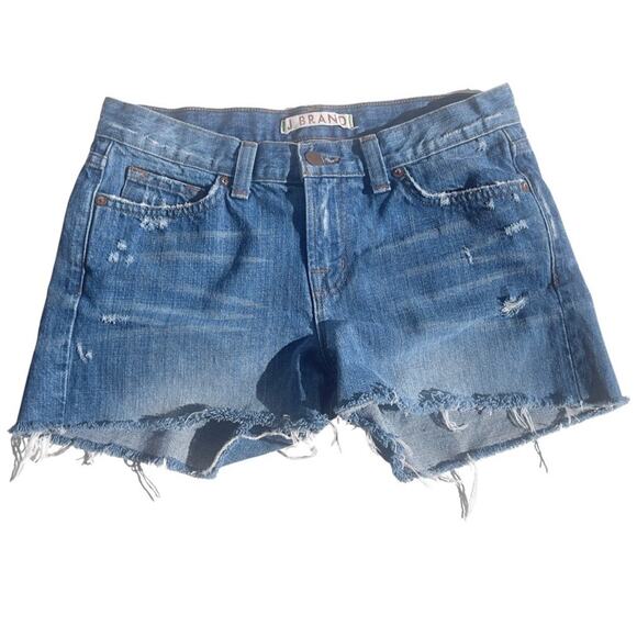 J Brand Libra Jean Shorts - Cut-Off Distressed Denim - Size 26 - REVOLVE - Boho - Picture 1 of 16